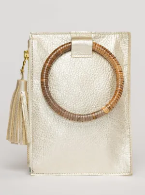The Bamboo Ring Wristlet | Champagne