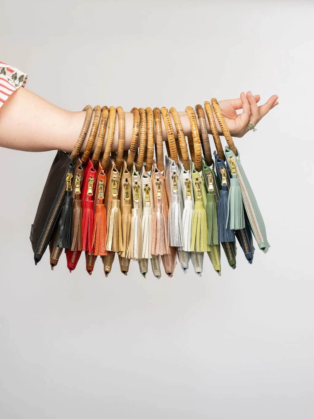 The Bamboo Ring Wristlet | Champagne