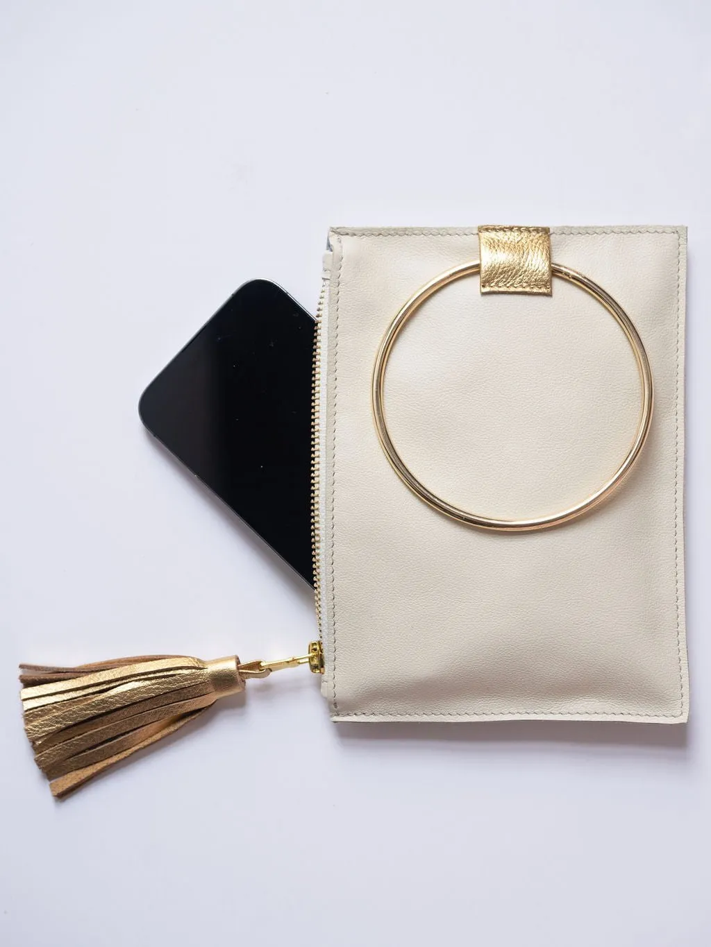 The Metal Ring Wristlet | Gold