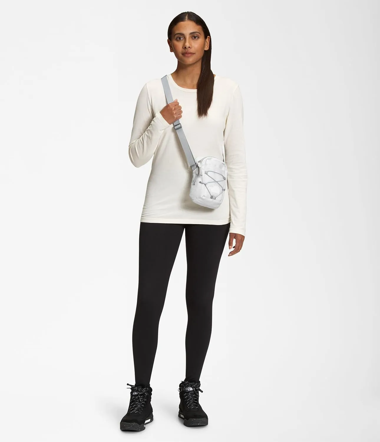 THE NORTH FACE Jester Cross Body Bag - PFAS Free, TNF White Metallic Mélange/Mid Grey-NPF, One Size
