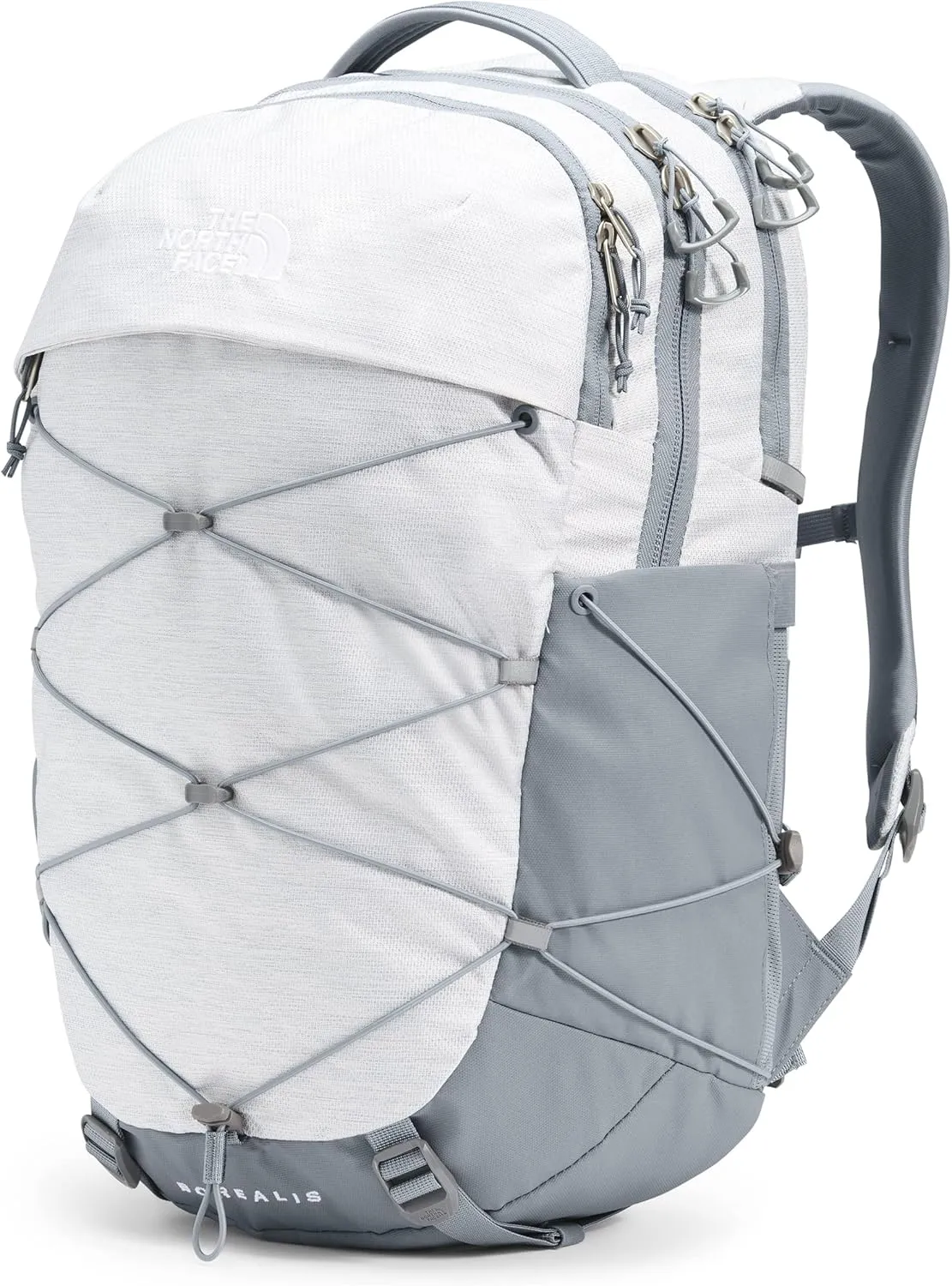 THE NORTH FACE Women's Borealis Commuter Laptop Backpack, TNF White Metallic Mélange/Mid Grey, One Size