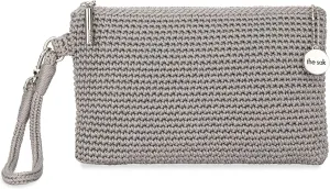 The Sak Vita Wristlet Purse - Small Hand Crochet Women's Clutch for Everyday & Travel - Mini Handbag With Card Slots & Zipper