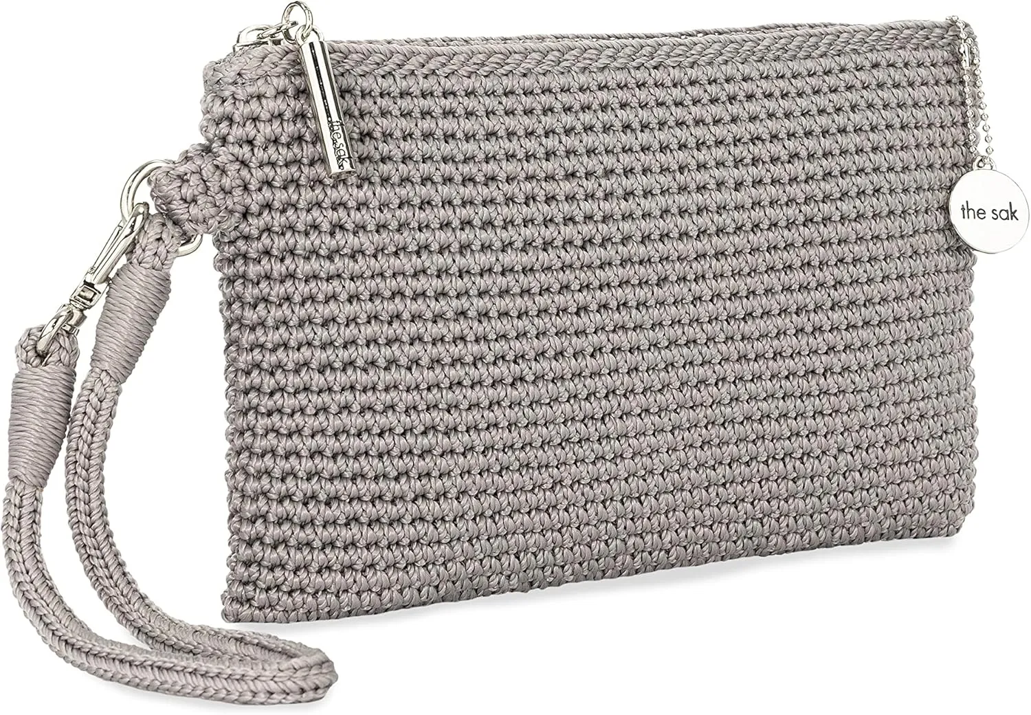 The Sak Vita Wristlet Purse - Small Hand Crochet Women's Clutch for Everyday & Travel - Mini Handbag With Card Slots & Zipper