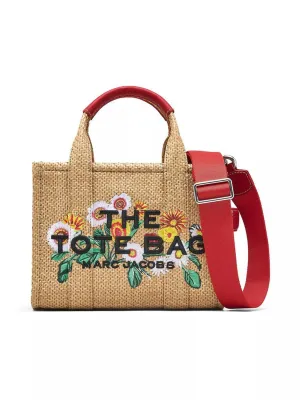 The Small Woven Daisy Tote Bag
