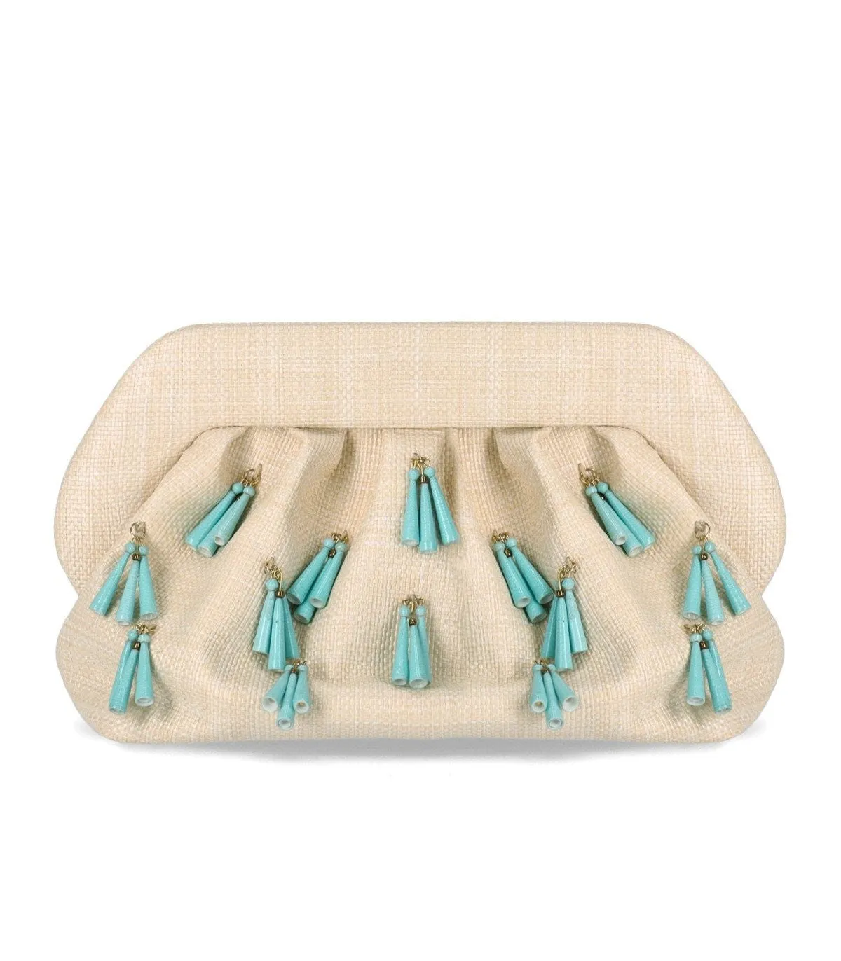 Themoirè Bios Paper Fringe Butter Clutch Bag