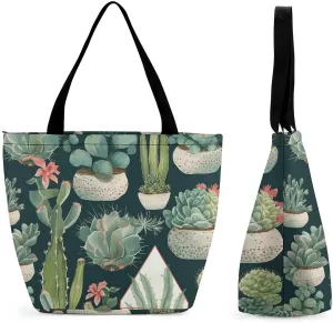 This Succulent Plants And Green Women's Shopping Bag Foldable Washable Shoulder Bag Adopts High-definition Printing Technology, with Clear Patterns And Rich Colors. There Are Many Patterns to Choose F