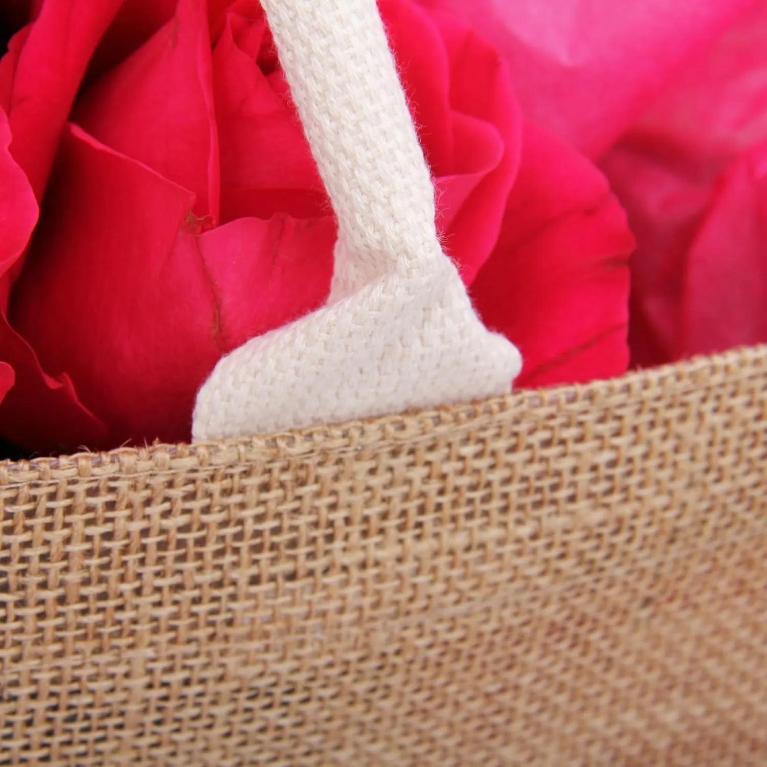 Threadart Burlap Jute Gift Favors Bag with Handles Blank 3 pack Fine Burlap Jute Reusable 12x10x6 -