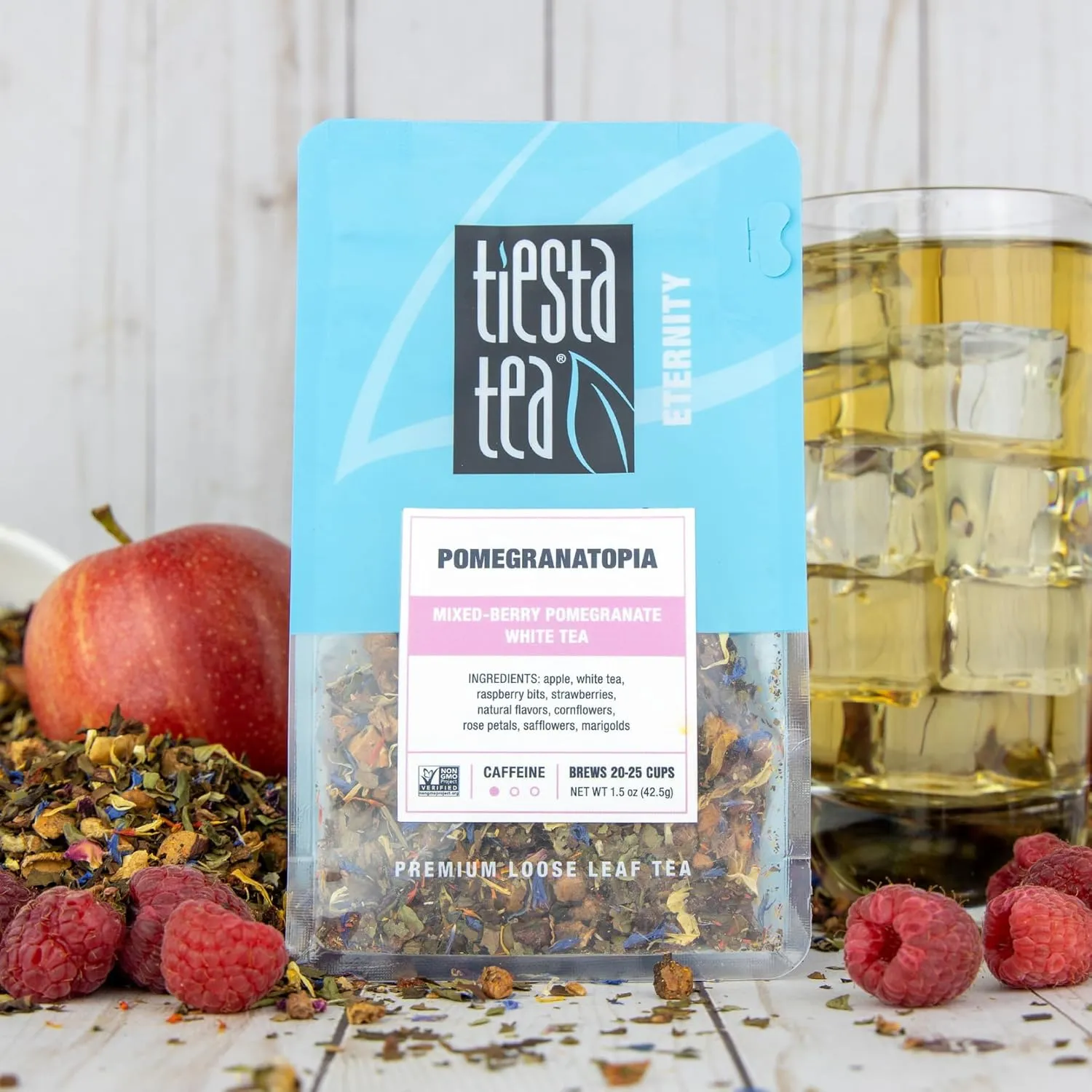 Tiesta Tea - Herbal Tea Gift Box | Loose Leaf | Medium to Non-Caffeinated Variety Pack | Make Hot & Iced | 3 Pouches of Assorted Blends with Herbal, White & Fruit Bags
