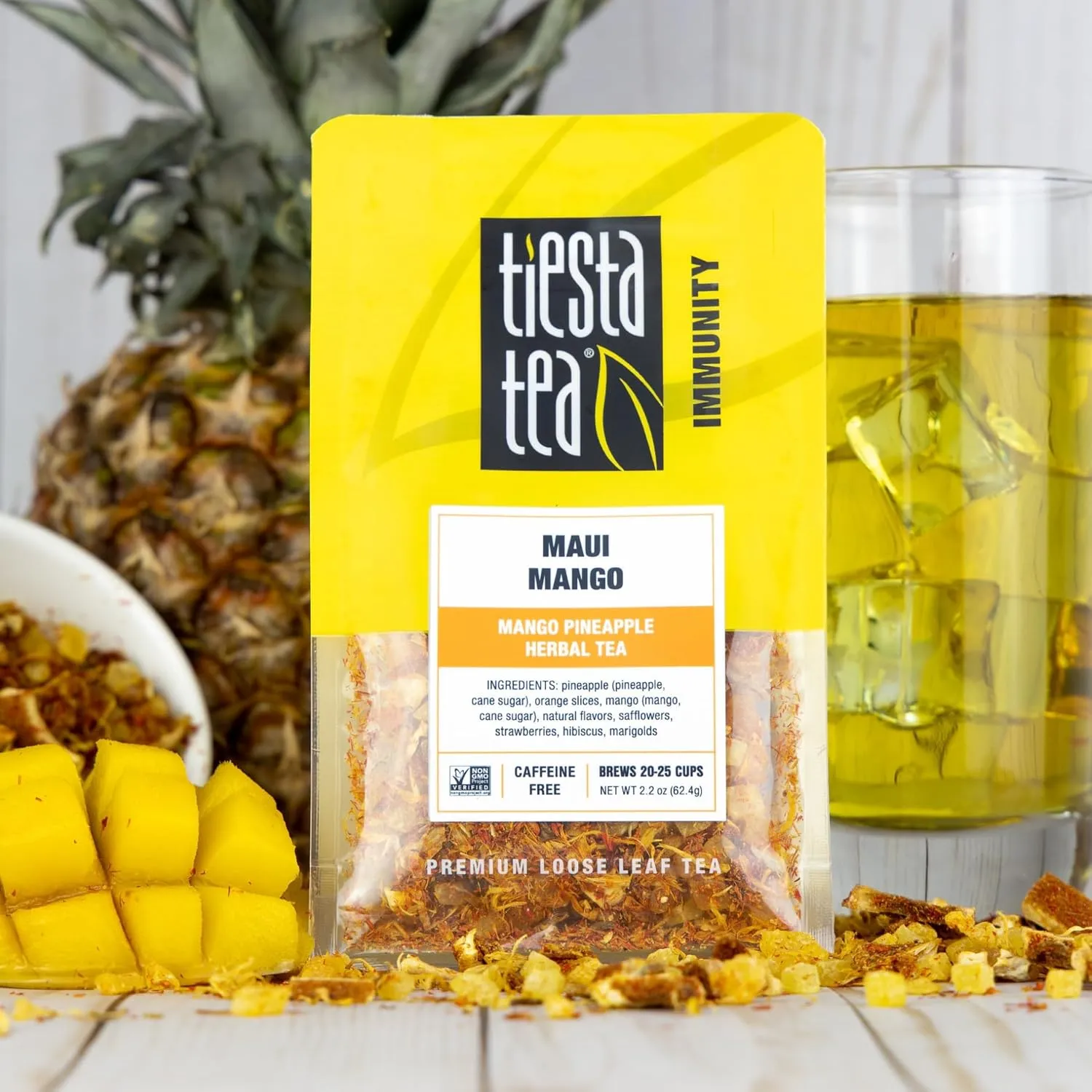 Tiesta Tea - Herbal Tea Gift Box | Loose Leaf | Medium to Non-Caffeinated Variety Pack | Make Hot & Iced | 3 Pouches of Assorted Blends with Herbal, White & Fruit Bags