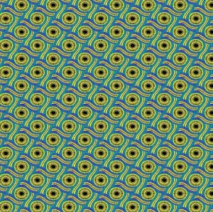 Timeless Treasures African Sunset Blue and Green Snake Circle Patterns Cotton Fabric by The Yard CM2048-BLUE