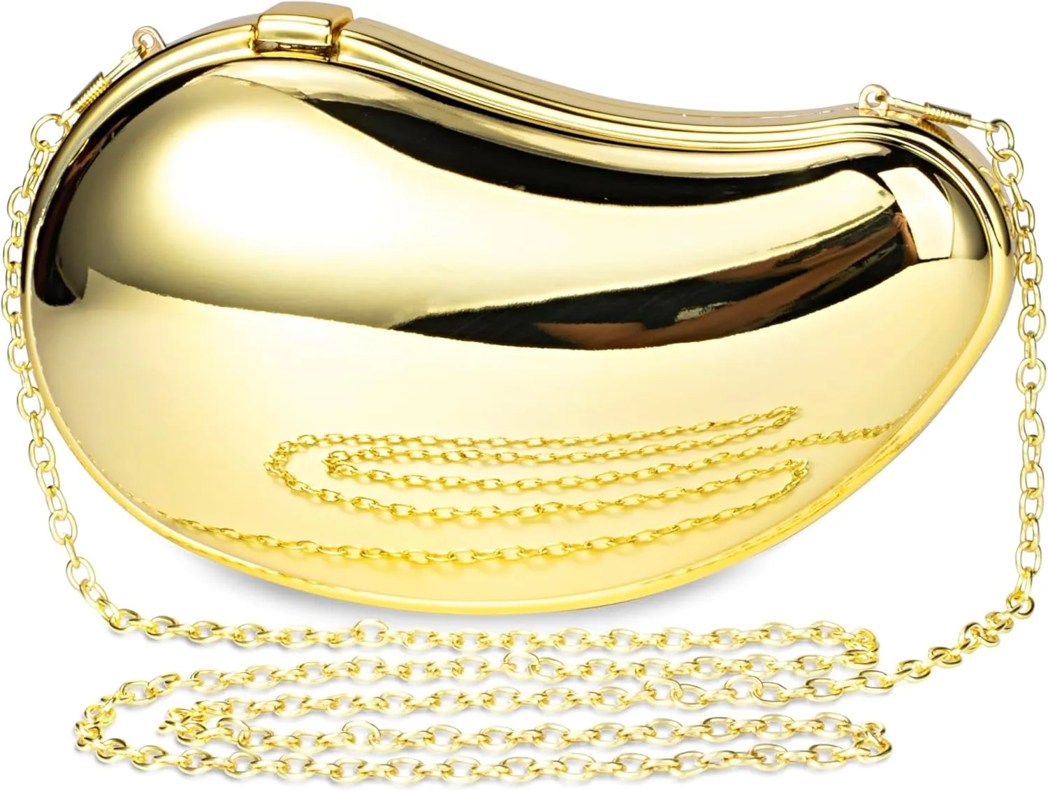 Tmore Acrylic Clutch Purse - Women's Shell Shape Evening Bag With Chain Shoulder Strap