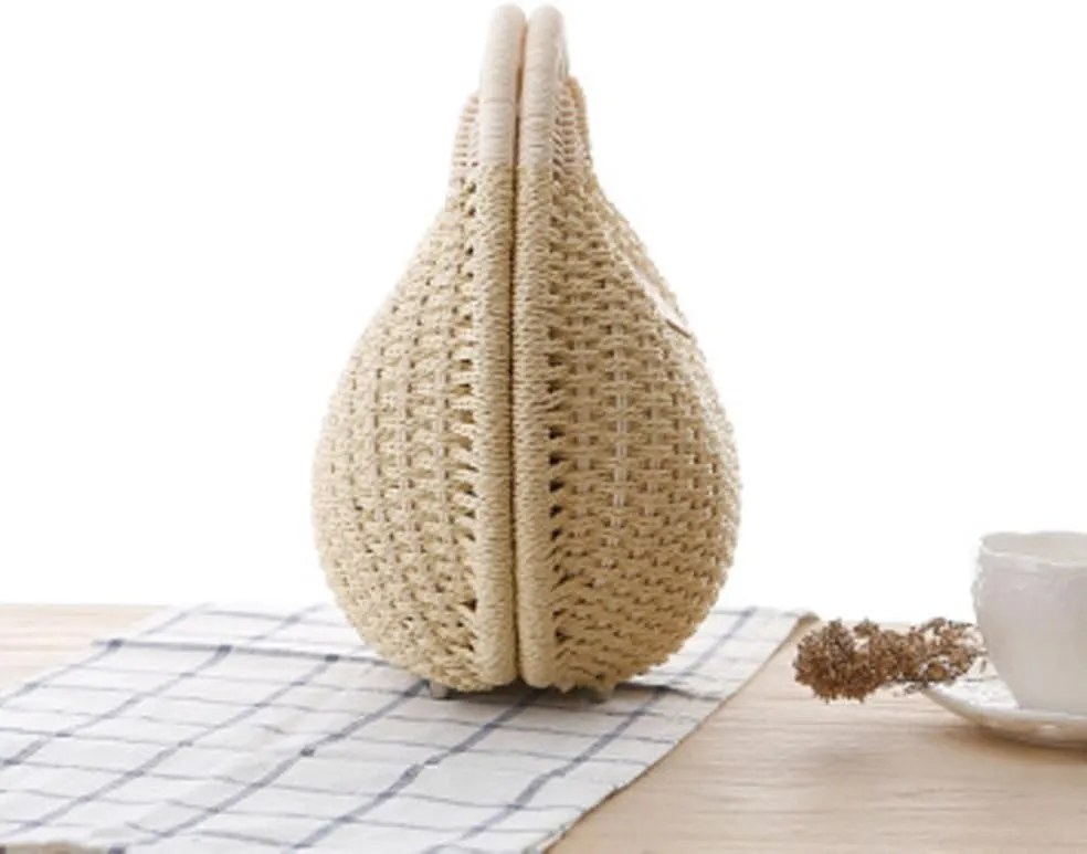 TONWHAR® Lady's Stylish Shell Shape Straw Tote Handbag Rattan Beach Bag