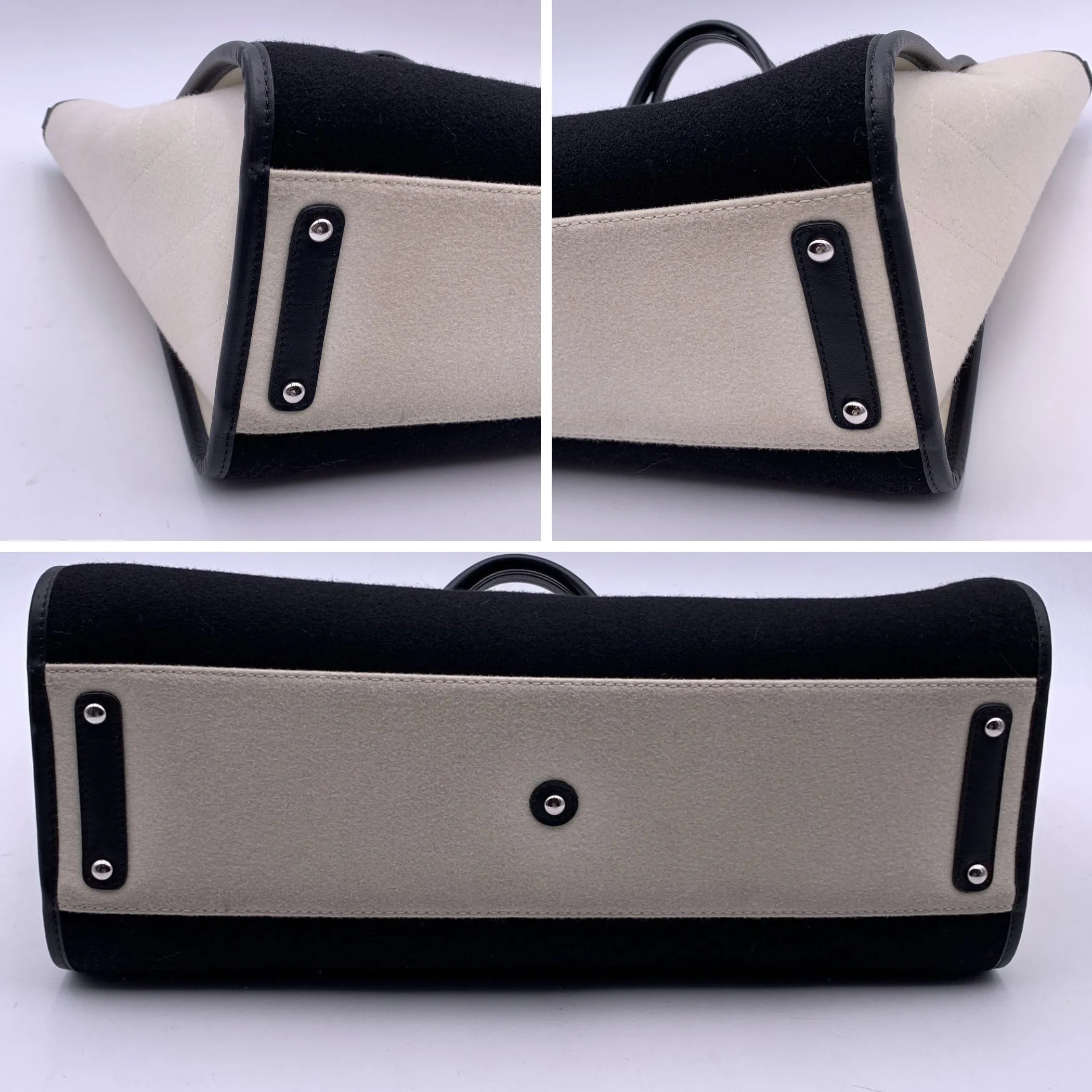 Top Large Deauville Wool Giveaway offer Quality Chanel And Felt Black Bag Must-have item Shoulder Tote White