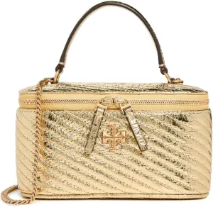 Tory Burch Women's Kira Metallic Moto Quilt Vanity Case