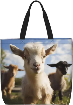 Tote Bag for Women Cute Owls Shoulder Bag with Zipper Handbag Large Capacity Reusable Grocery Bag