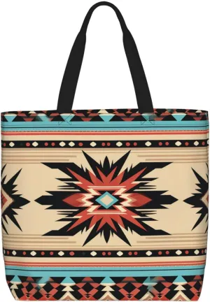 Tote Bag for Women Grocery Bag Reusable Shopping Bag Mushrooms Tomatoes Pizza Handbag Foldable Shoulder Bag