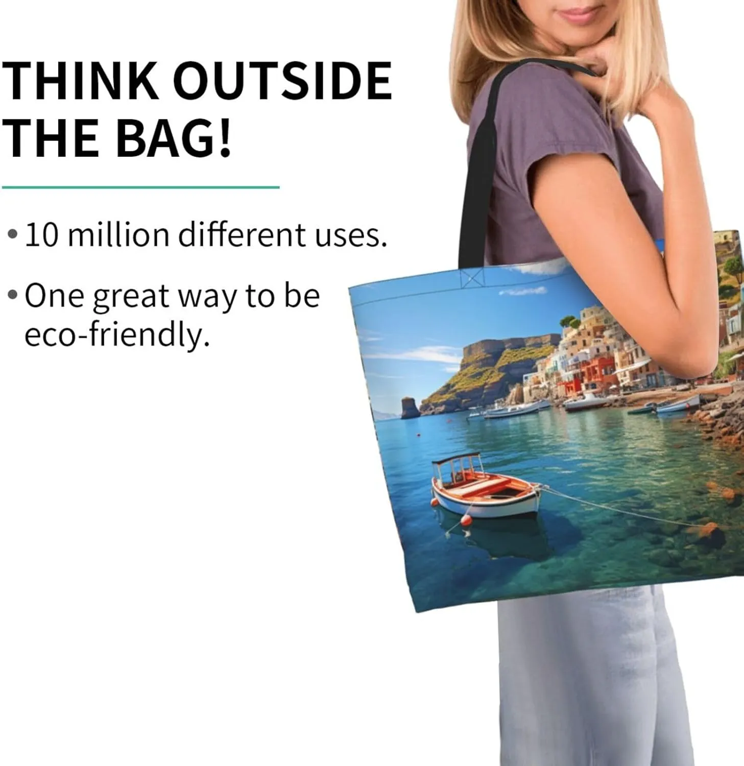 Tote Bag for Women Grocery Bag Reusable Shopping Bag Spiral and curve patterns Handbag Foldable Shoulder Bag