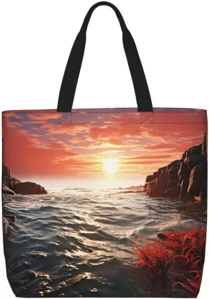 Tote Bag for Women Grocery Bag Reusable Shopping Bag Sugar Skull Rose Handbag Foldable Shoulder Bag