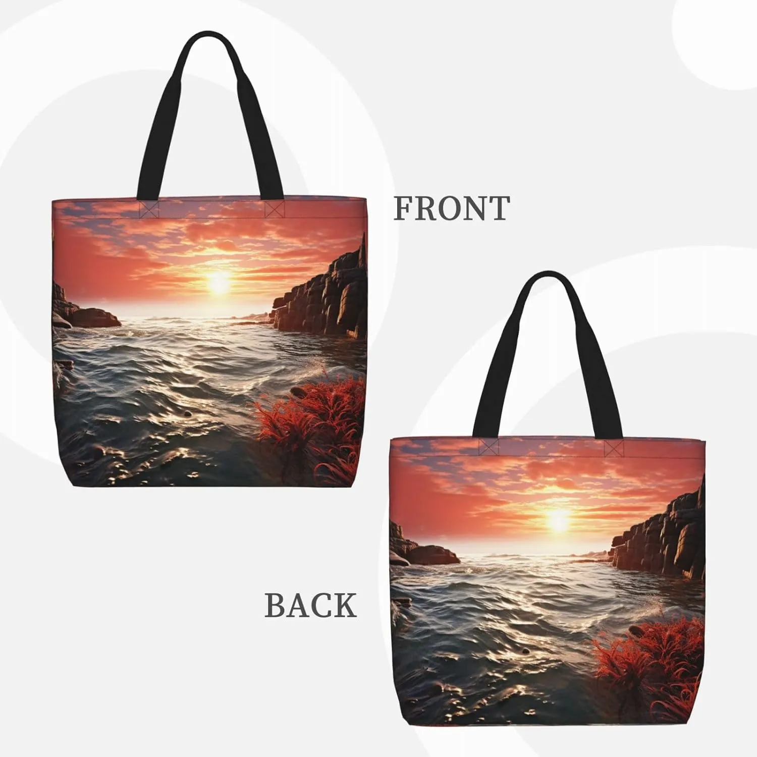 Tote Bag for Women Grocery Bag Reusable Shopping Bag Sugar Skull Rose Handbag Foldable Shoulder Bag