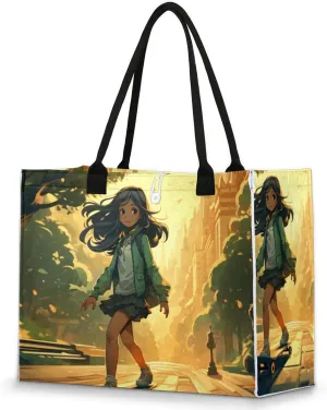 Tote Bag for Women Reusable Canvas Shoulder Bag