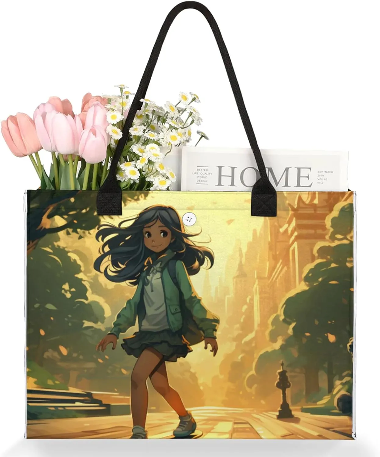 Tote Bag for Women Reusable Canvas Shoulder Bag