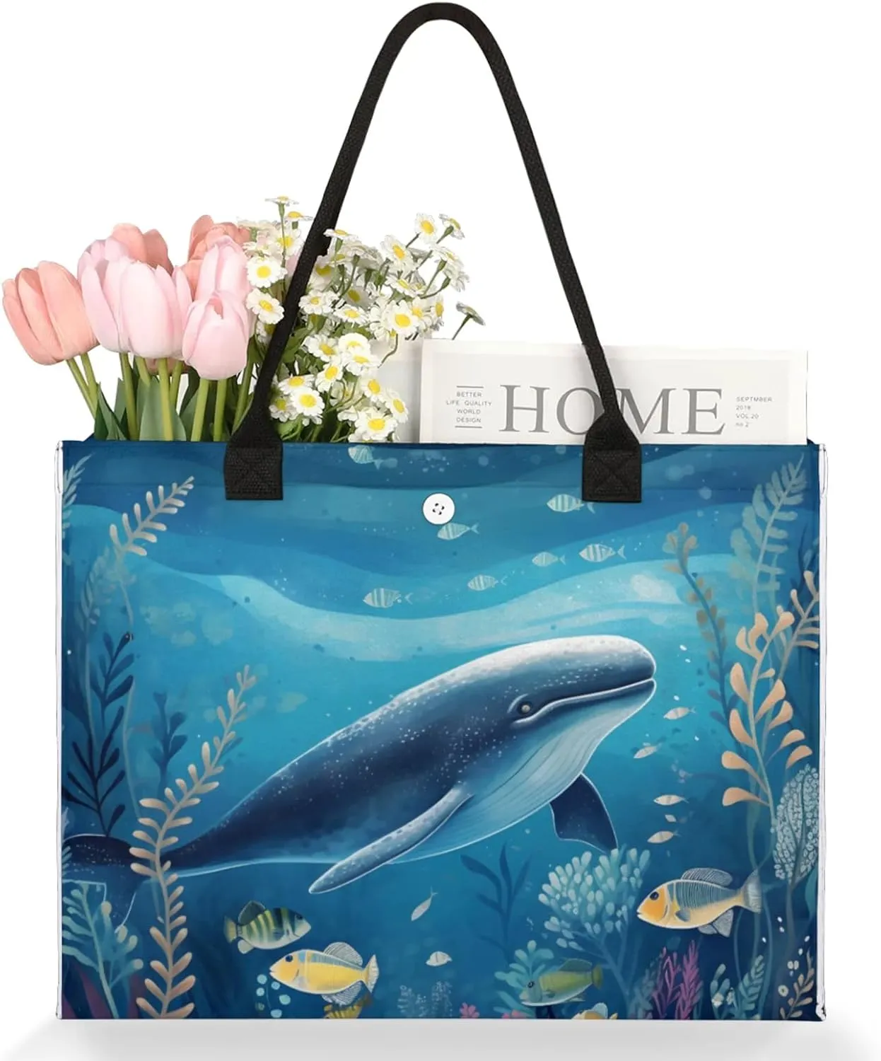 Tote Bag for Women Reusable Canvas Shoulder Bag