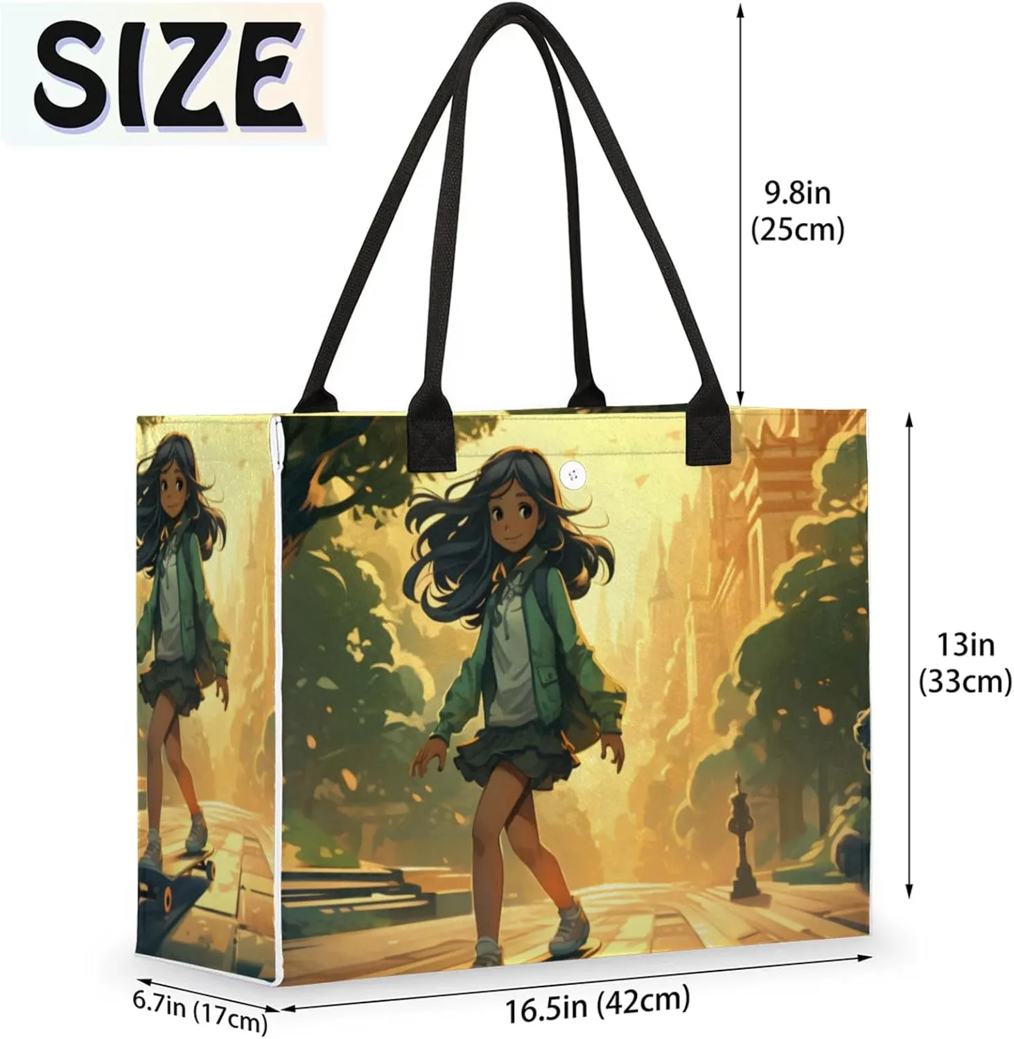 Tote Bag for Women Reusable Canvas Shoulder Bag