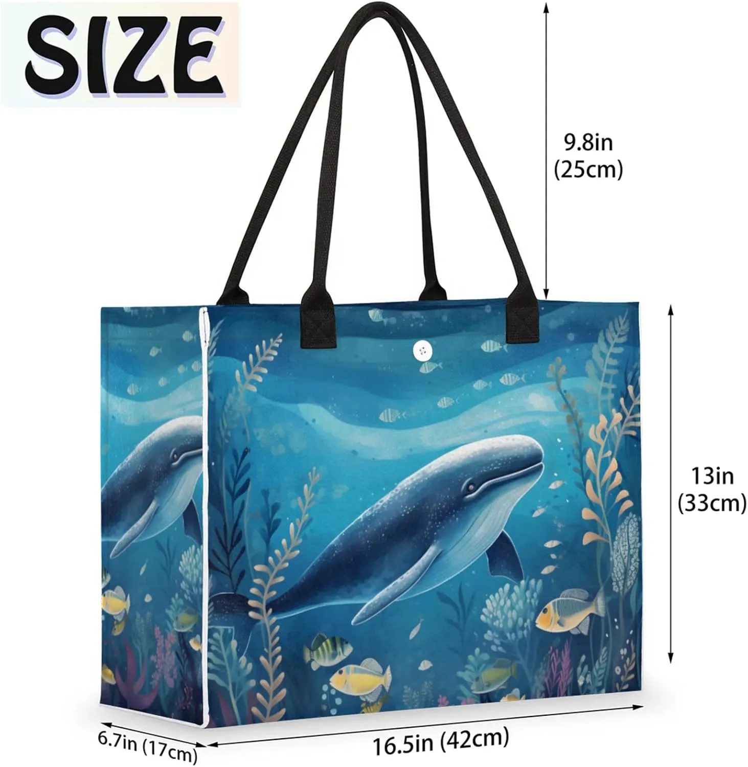 Tote Bag for Women Reusable Canvas Shoulder Bag