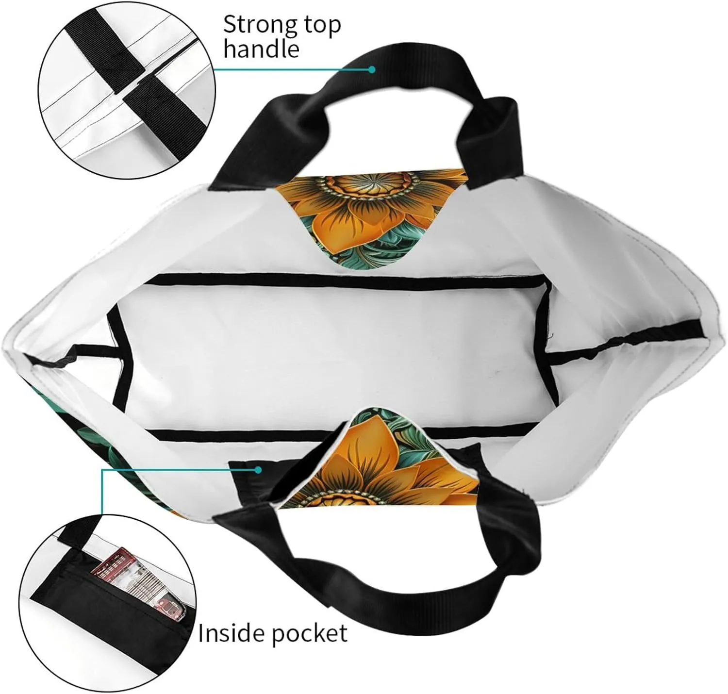 Tote Bag for Women Reusable Grocery Bag Shopping Bag Cats and Dogs Tote Bags Handbag Foldable Shoulder Bag