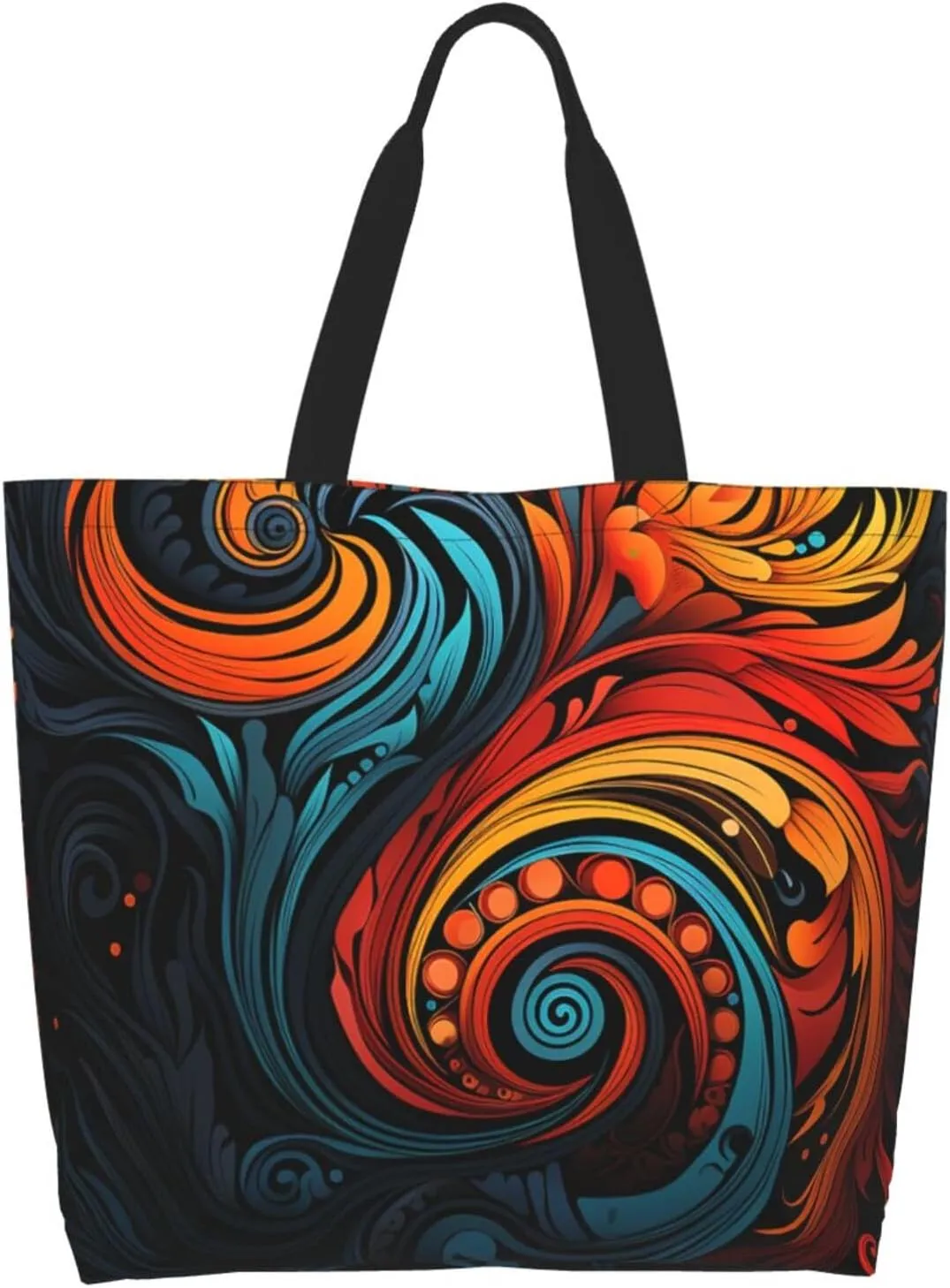 Tote Bag for Women Reusable Grocery Bag Shopping Bag Waves Tote Bags Handbag Foldable Shoulder Bag