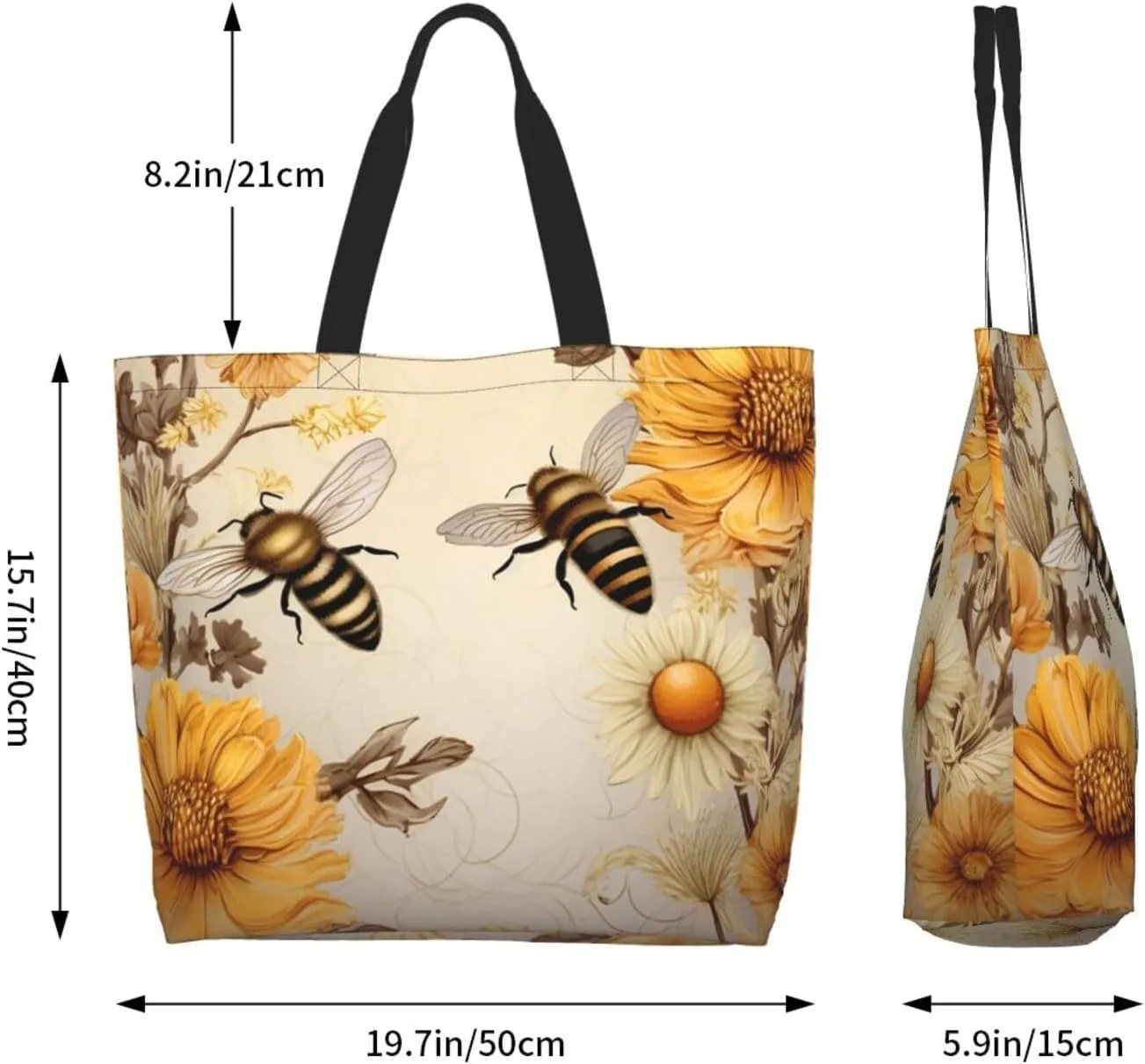 Tote Bag for Women Santa Claus Grocery Bag Foldable Shopping Bags Reusable Large Tote Bag