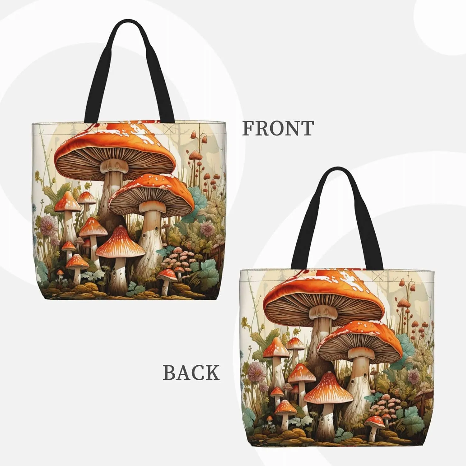 Tote Bag Large Capacity Grocery Bag With Zipper Golden Retriever Paw Prints Shopping Bag Shoulder Bag for Women