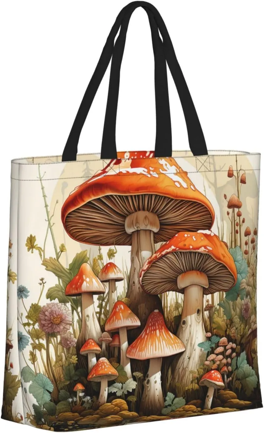 Tote Bag Large Capacity Grocery Bag With Zipper Golden Retriever Paw Prints Shopping Bag Shoulder Bag for Women