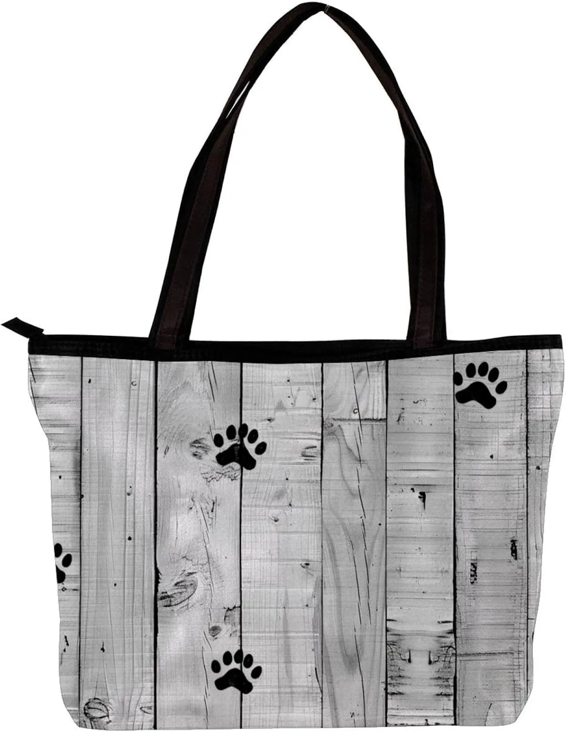 Tote Bag, Large Tote Bag, Women's Tote Handbags, Plank Paw Print Animal, Tote Bags Women