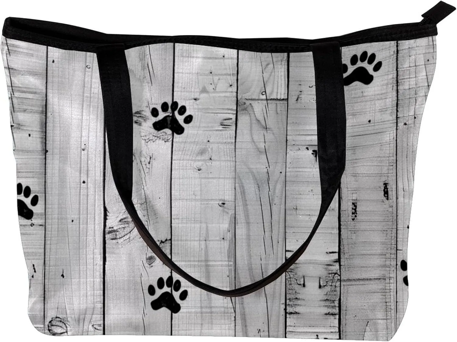 Tote Bag, Large Tote Bag, Women's Tote Handbags, Plank Paw Print Animal, Tote Bags Women