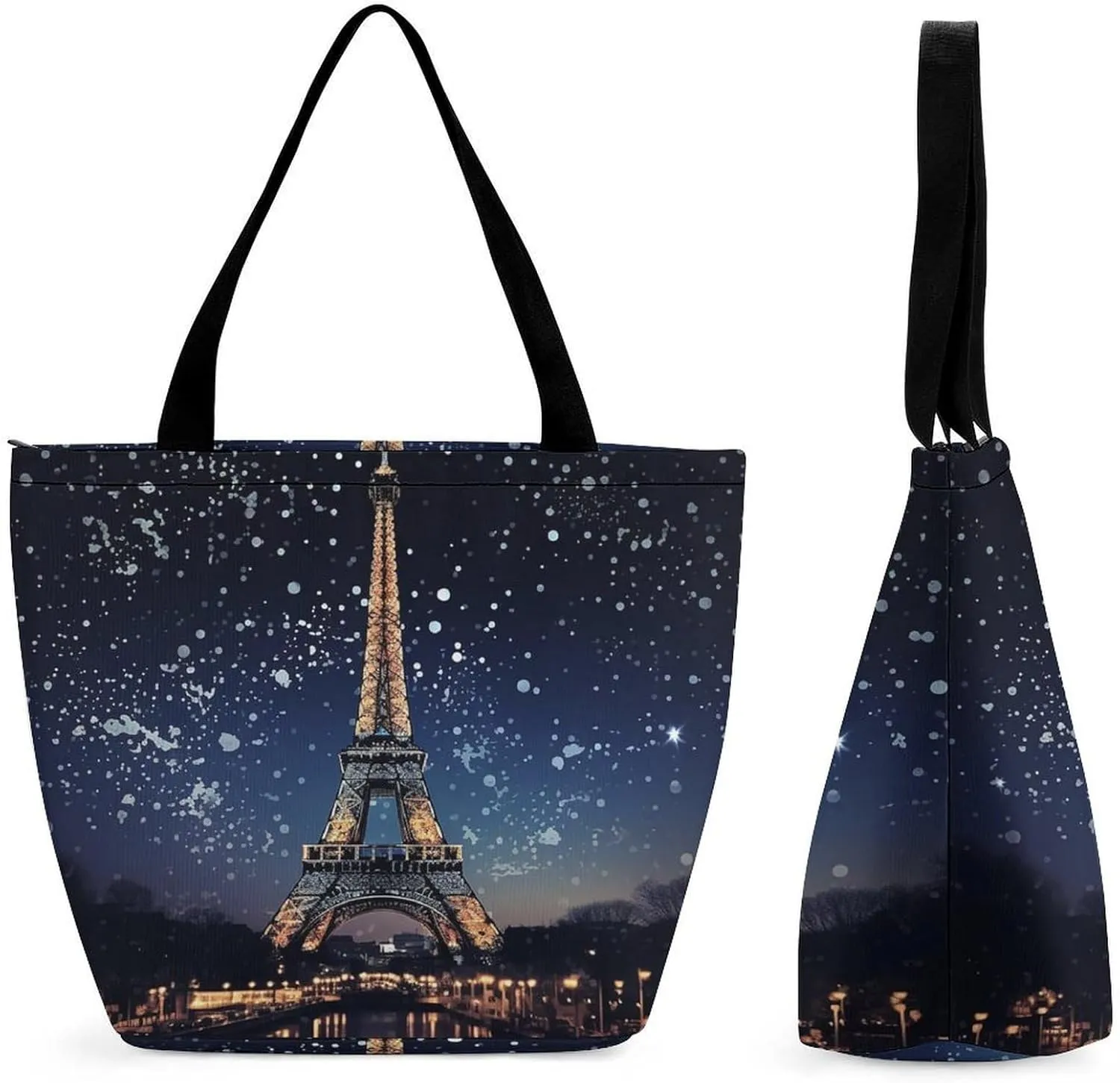 Tote Bag Reusable Grocery Bag Foldable Shopping Bag Extra Large Shoulder Bag Big Eyed Monkey Tote Bag for Travel Work