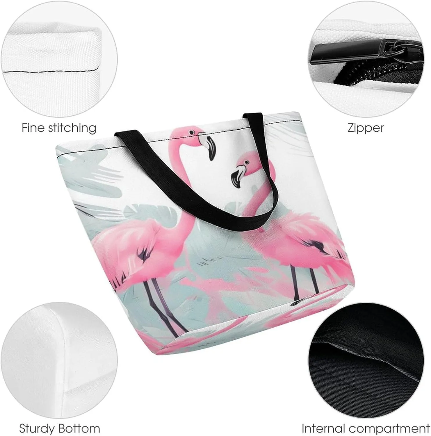 Tote Bag Reusable Grocery Bag Foldable Shopping Bag Extra Large Shoulder Bag Dairy Cow Tote Bag for Travel Work