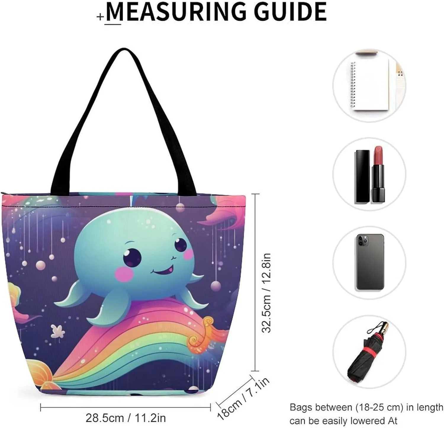 Tote Bag Reusable Grocery Bag Foldable Shopping Bag Extra Large Shoulder Bag Trick Or Treat Tote Bag for Work