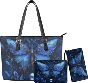 Tote Bag,Handbag,Wallet Set for Women Trendy Tote Bag Shoulder Purse Clutch Satchel Wallet School Work Bags