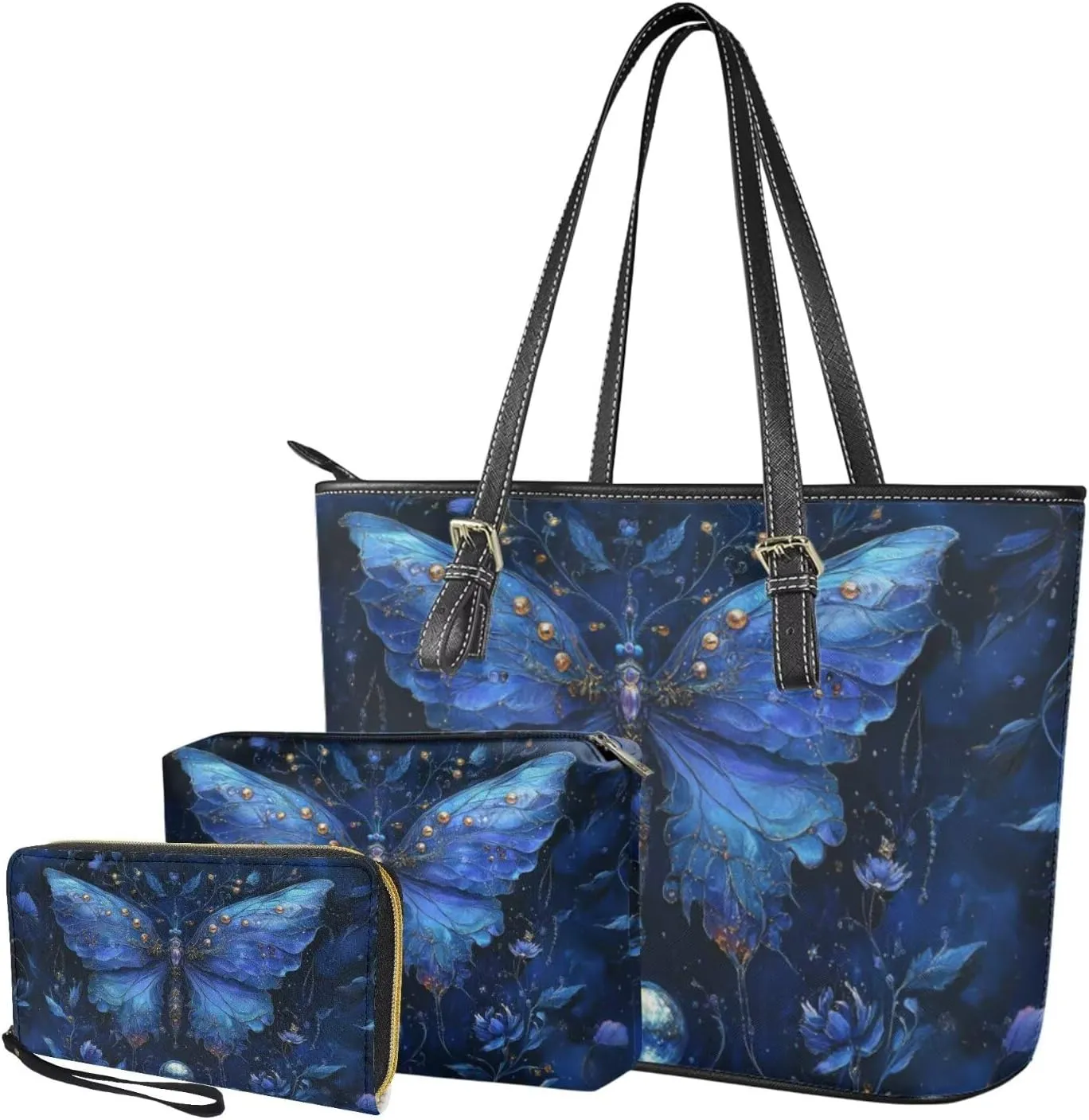 Tote Bag,Handbag,Wallet Set for Women Trendy Tote Bag Shoulder Purse Clutch Satchel Wallet School Work Bags