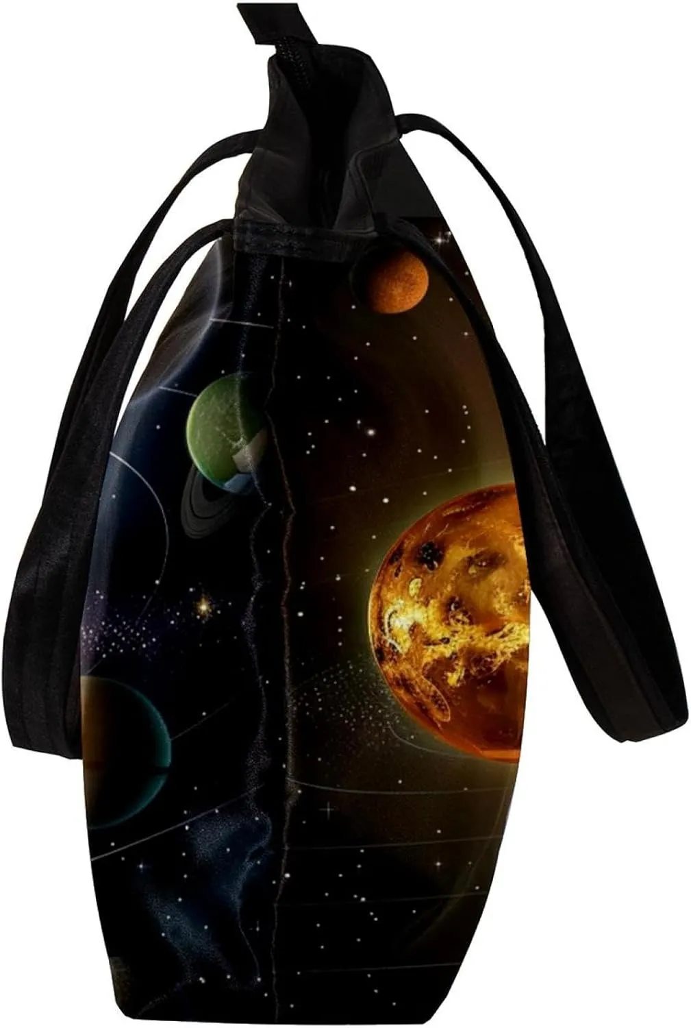 Tote Bags, Large Tote Bag, Tote Bag with Zipper, Planets Earth Space Universe, Womens Tote Bag