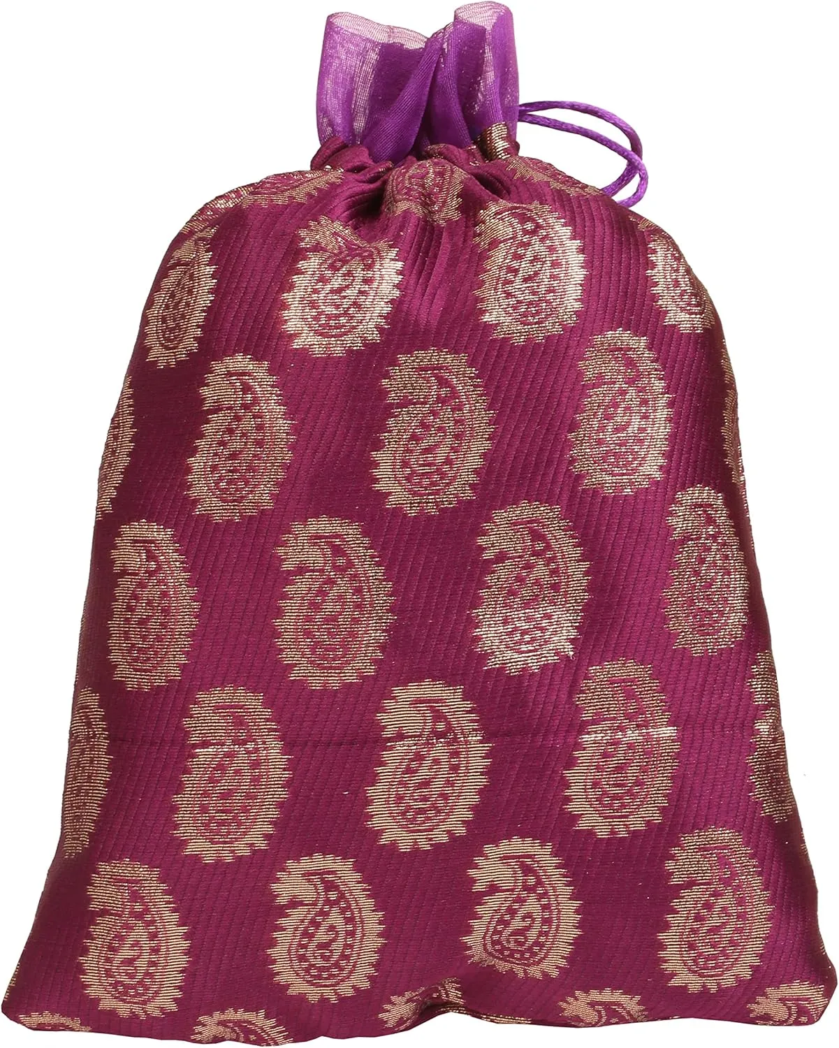 Touchstone Drawstring Bags Traditional Indian Handcrafted in Paisley Pattern Brocade fabric. Perfect for Gifts Jewelry Weddings Sweet Distribution Set of 20 Vibrant Multicolor Pouches Purses Potli