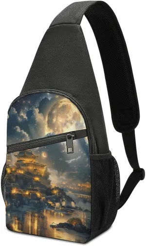Tower Palace Crossbody Bags for Women Men Sling Bag Bakpack Shoulder Bag Travel Hiking Daypack