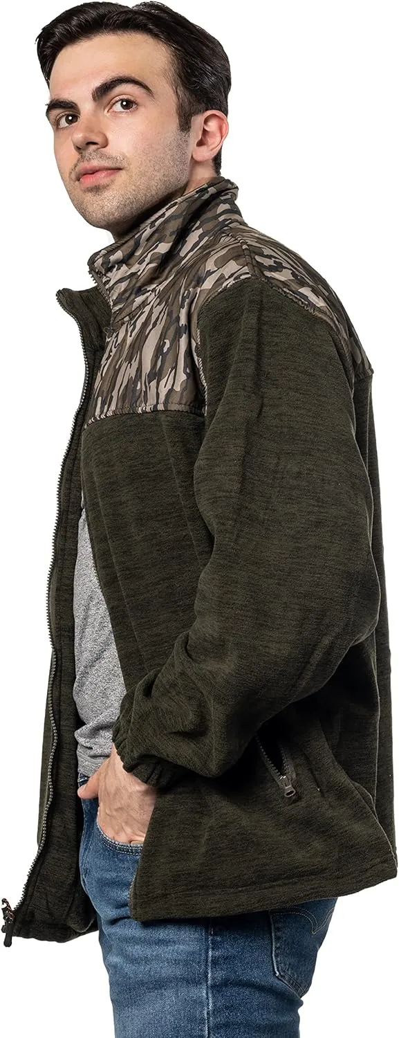 TrailCrest Men's C-Max Full Zip Polar Fleece Jacket, Mossy Oak Camo Patterns