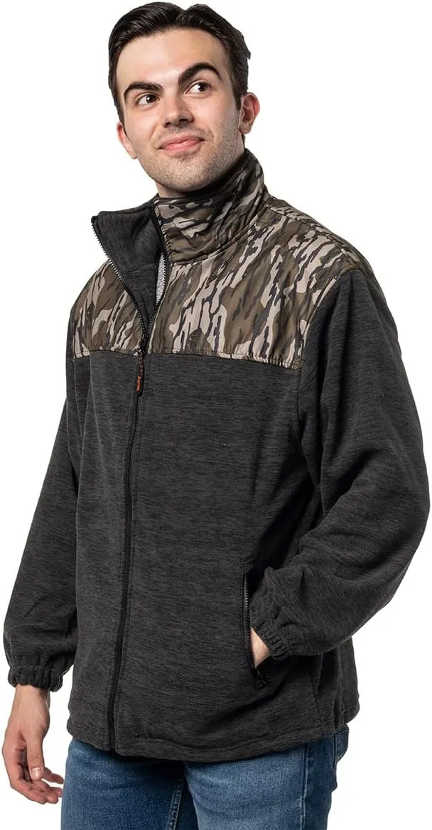 TrailCrest Men's C-Max Full Zip Polar Fleece Jacket, Mossy Oak Camo Patterns