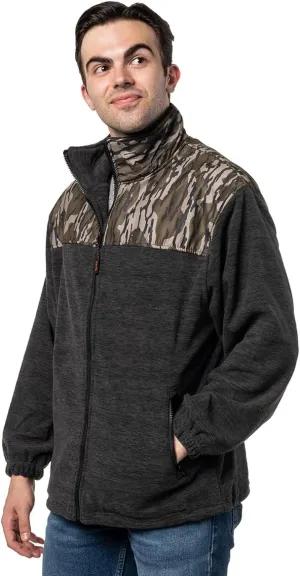 TrailCrest Men's C-Max Full Zip Polar Fleece Jacket, Mossy Oak Camo Patterns