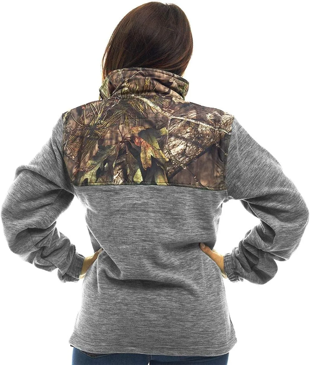 TrailCrest Women's C-Max Full Zip Polar Fleece Jacket Mossy Oak Camo Patterns