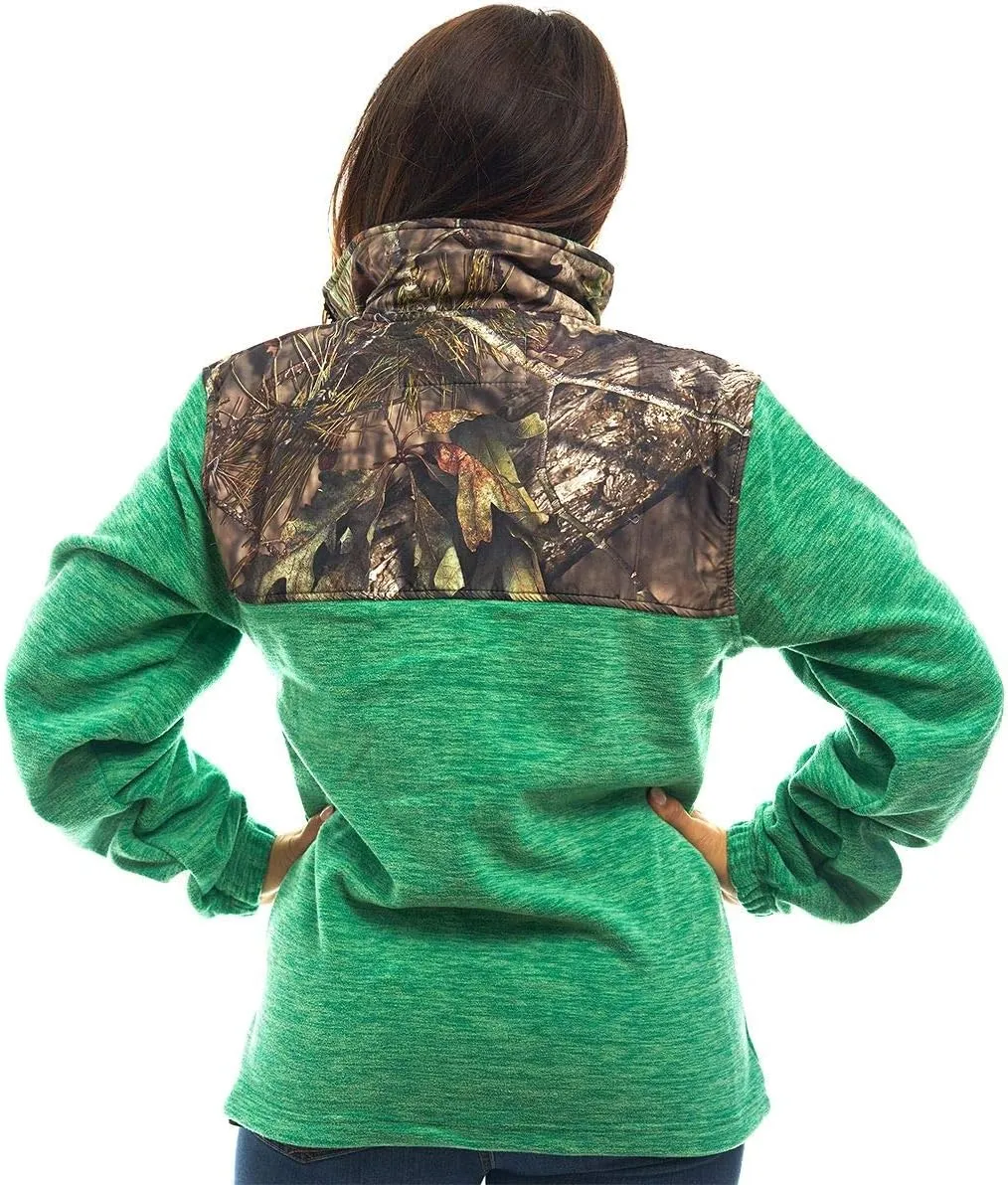 TrailCrest Women's C-Max Full Zip Polar Fleece Jacket Mossy Oak Camo Patterns