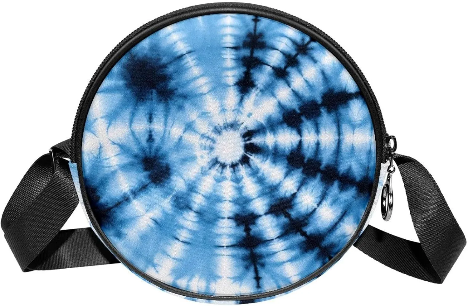 Travel Crossbody Bags for Women, Round, Shoulder Bag, abstract swirl tie-dye