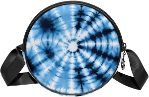Travel Crossbody Bags for Women, Round, Shoulder Bag, abstract swirl tie-dye